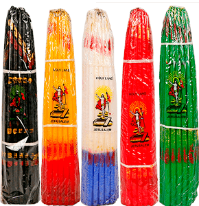 Large Jerusalem candles (paraffin) 24 cm, 33 pcs