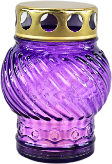 Glass lampada, filled (Non-extinguishing candle), assorted