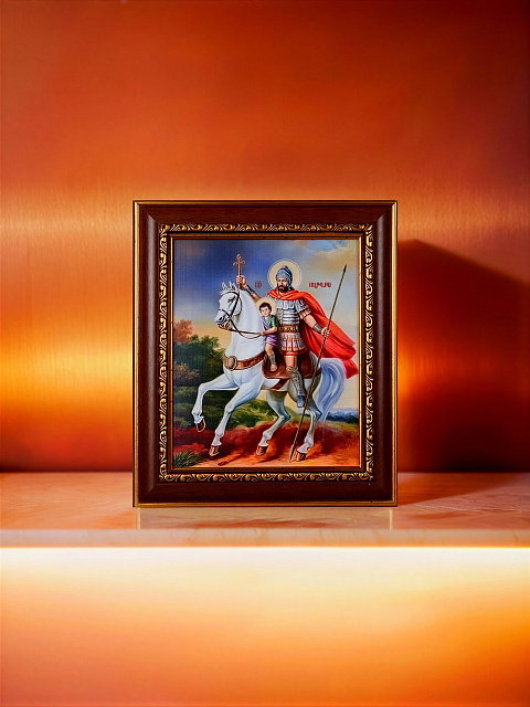 Icon "Military leader Saint Sarkis and Saint Martiros", 22 x 18