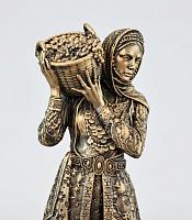 Figurine of Girl with Grapes Basket