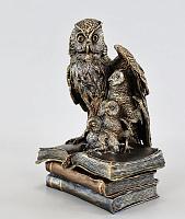 Statuette Owl - jewelry box (Vernissage color)
