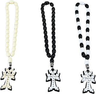 Prayer beads with cross, payir paypanir (assorted)