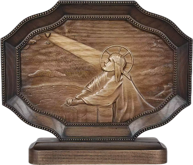 Icon of Jesus on a stand, The Prayer of the Cup
