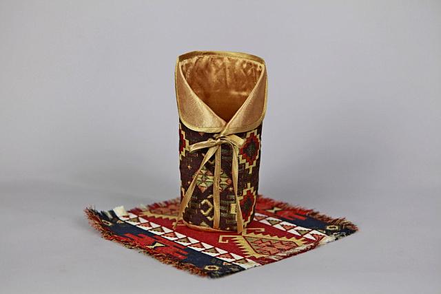 Ethno souvenir bottle cover