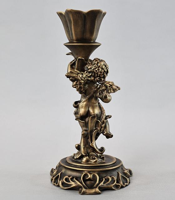 Candle holder with little angel (left)