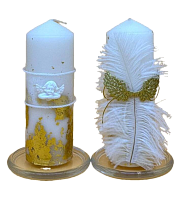 Candles for  wedding "Angel" (2 pieces)