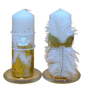 Candles for  wedding "Angel" (2 pieces)