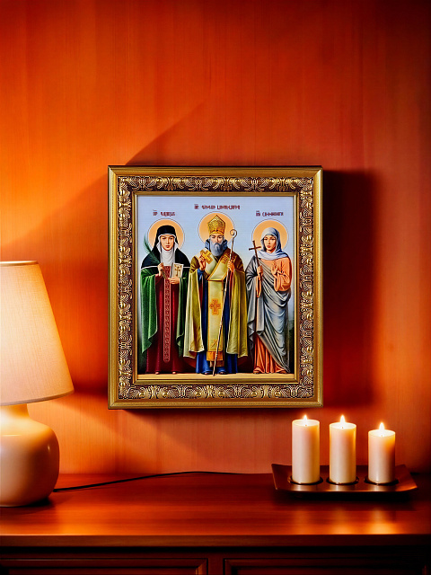 Icon "Saints Gayane, Gregory the Illuminator, Ripsime" 22х18