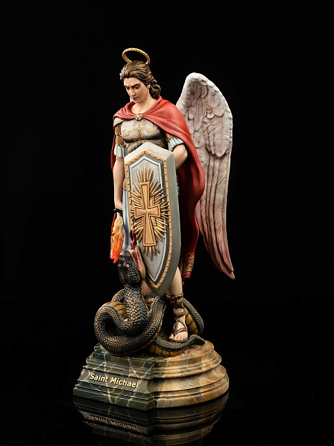 Statue of Archangel Michael (hand-painted)