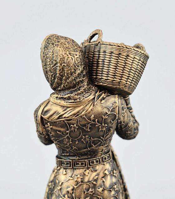 Figurine of Girl with Grapes Basket