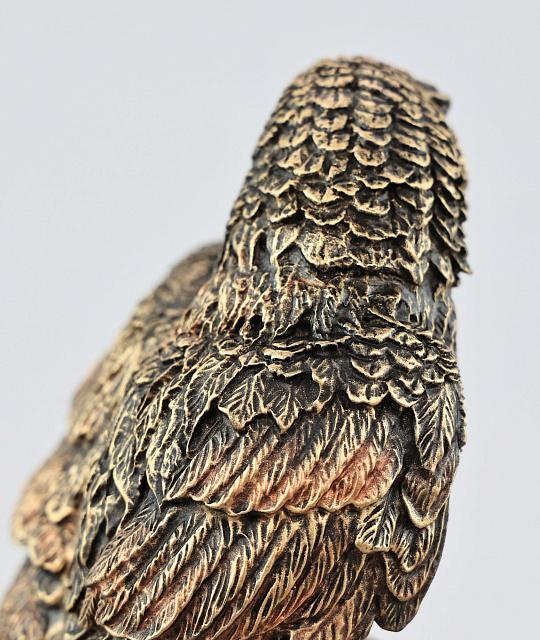 Statuette Owl - jewelry box (Vernissage color)