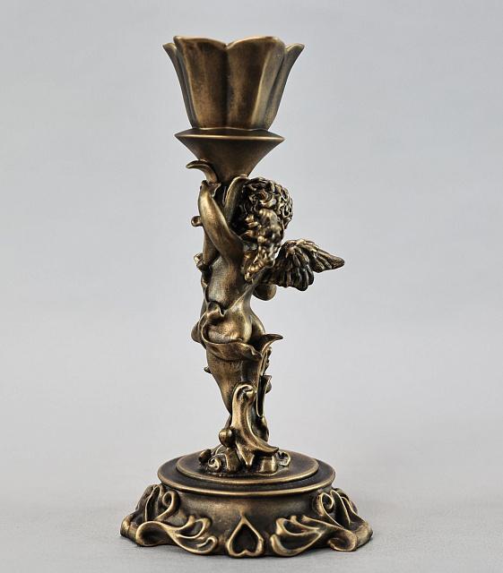 Candle holder with little angel (left)