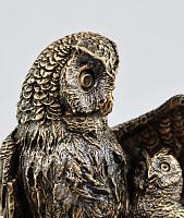 Statuette Owl - jewelry box (Vernissage color)