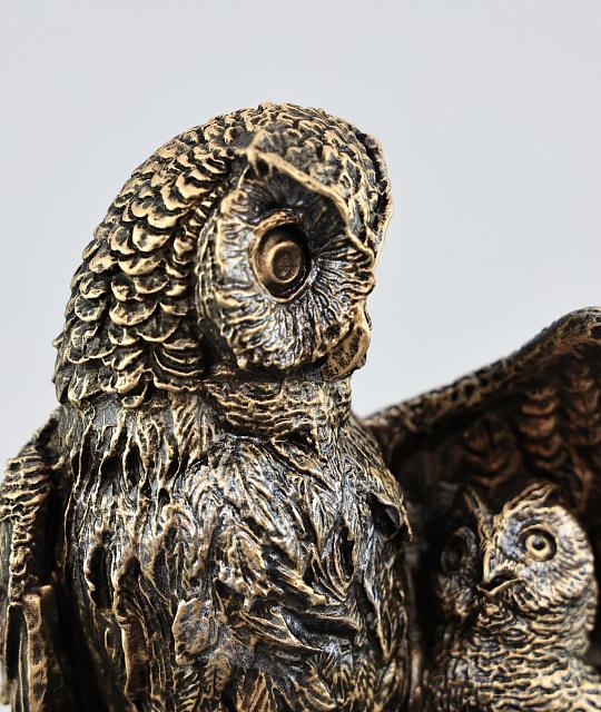Statuette Owl - jewelry box (Vernissage color)