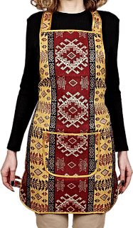 Apron made of fabric with ornament (color 1)