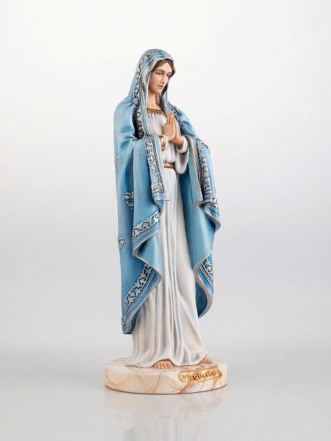 Statuette of the Holy Virgin Mary in blue (hand-painted)