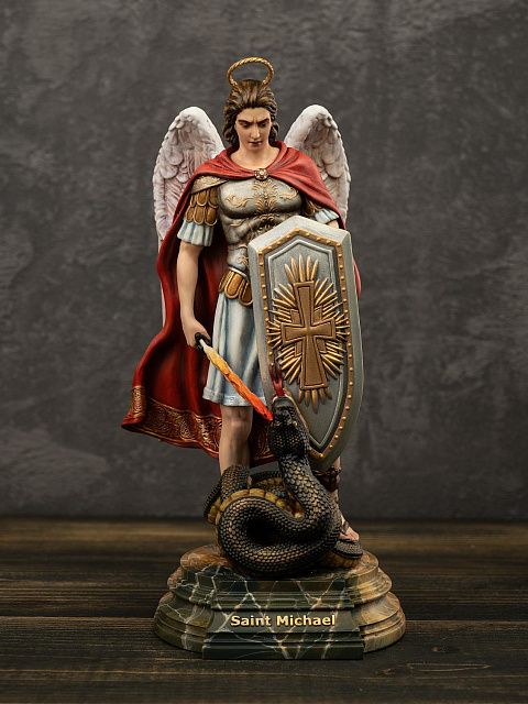 Statue of Archangel Michael (hand-painted)