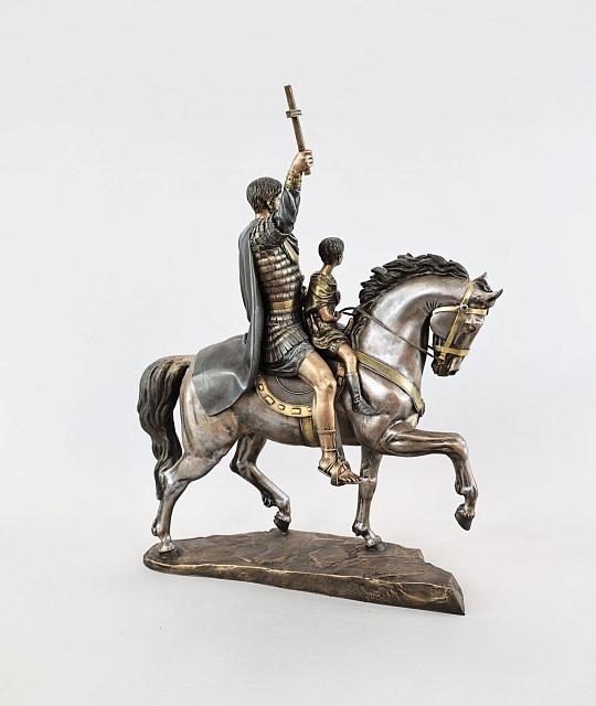Figurine of Saint Sarkis with Son Martiros on Horse (Vernissage Color)