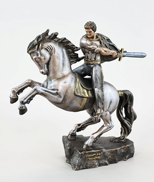 Statuette David of Sasun on horseback (Vernissage color)
