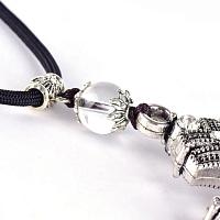 Car pendant blooming cross with fringe