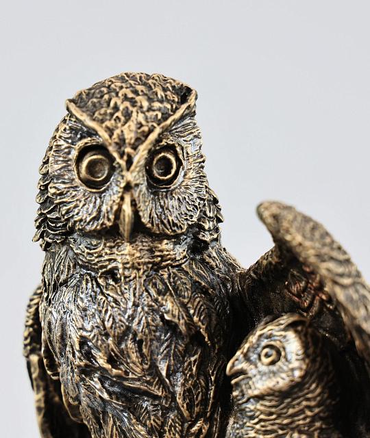 Statuette Owl - jewelry box (Vernissage color)