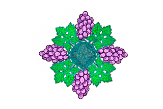 Souvenir embroidery napkin "Grapes" Assorted set
