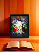 Icon "The Baptism of Jesus Christ" on a wooden base