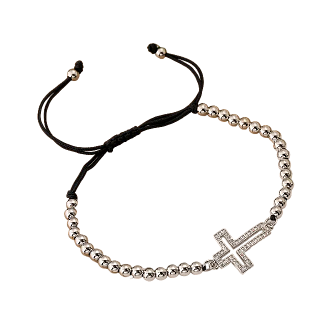 Bracelet with a metal cross