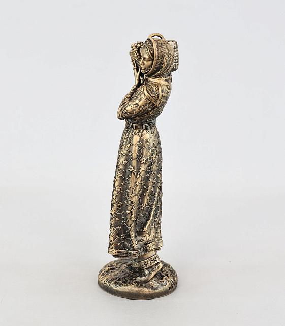 Figurine of Girl with Grapes Basket