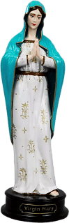 Figurine of Virgin Mary in Light Blue (hand-painted)