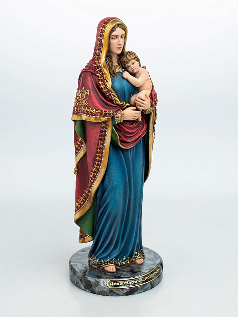 Statue of the Holy Virgin Mary with Child (hand-painted)