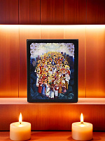 Icon "Holy Martyrs" on a wooden base