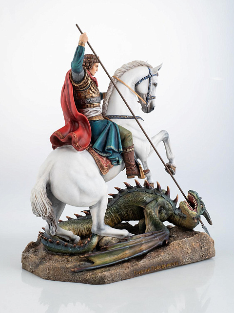 Statuette of Saint George the Victorious (hand-painted)