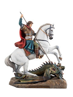 Statuette of Saint George the Victorious (hand-painted)