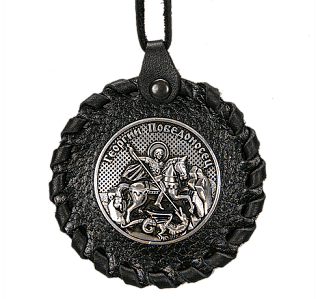 Medallion with the image of St. George the Victorious (woven)