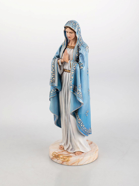 Statuette of the Holy Virgin Mary in blue (hand-painted)