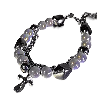 Reflective bracelet with a cross