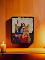 Icon "Saint Mesrop Mashtots" on a wooden base