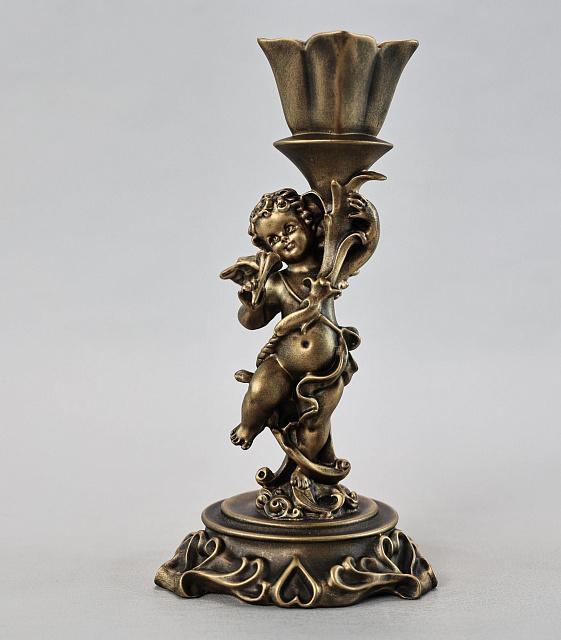 Candle holder with little angel (left)