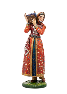 Statue of a Girl with a Basket of Grapes (hand-painted)