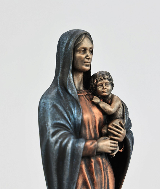 Statuette Virgin Mary with child (Vernissage color)