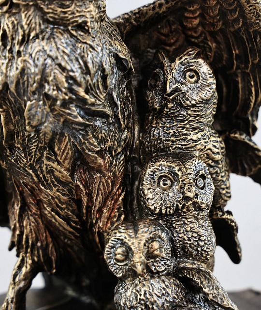 Statuette Owl - jewelry box (Vernissage color)