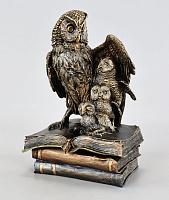 Statuette Owl - jewelry box (Vernissage color)