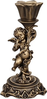 Candle holder with little angel (left)