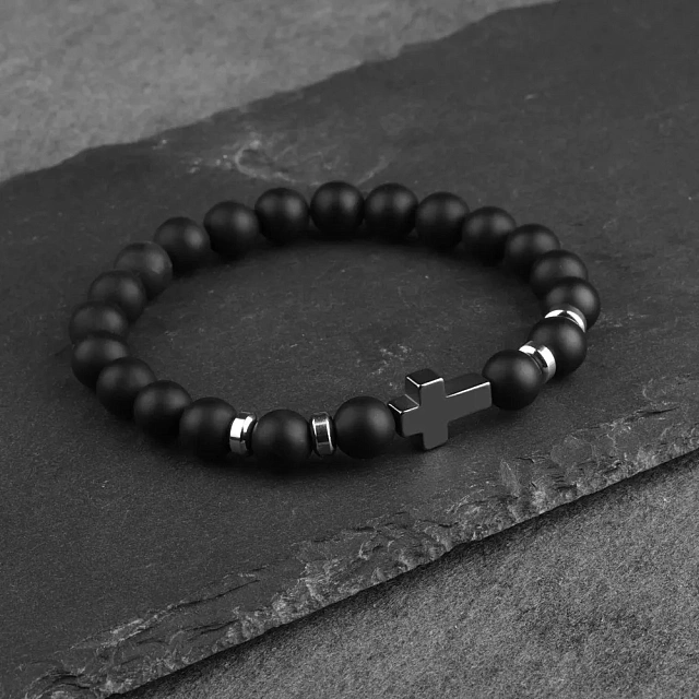 A bracelet with a cross