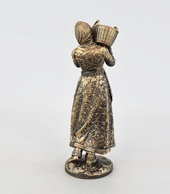 Figurine of Girl with Grapes Basket