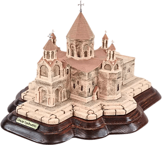 Composition of the Etchmiadzin Cathedral (hand painting)