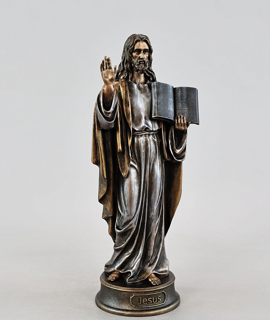 Statuette Jesus with the Old Testament (Vernissage color)