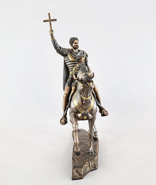 Figurine of Saint Sarkis with Son Martiros on Horse (Vernissage Color)