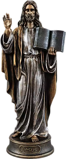 Statuette Jesus with the Old Testament (Vernissage color)